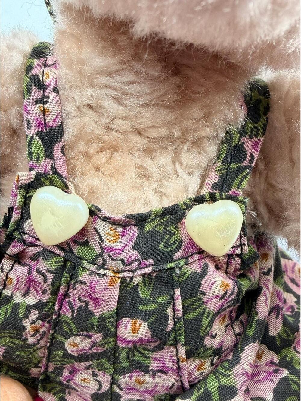 Boyds Bear Plush Pig Toy Floral Dress Vintage Stuffed Animal - Picture 7 of 8